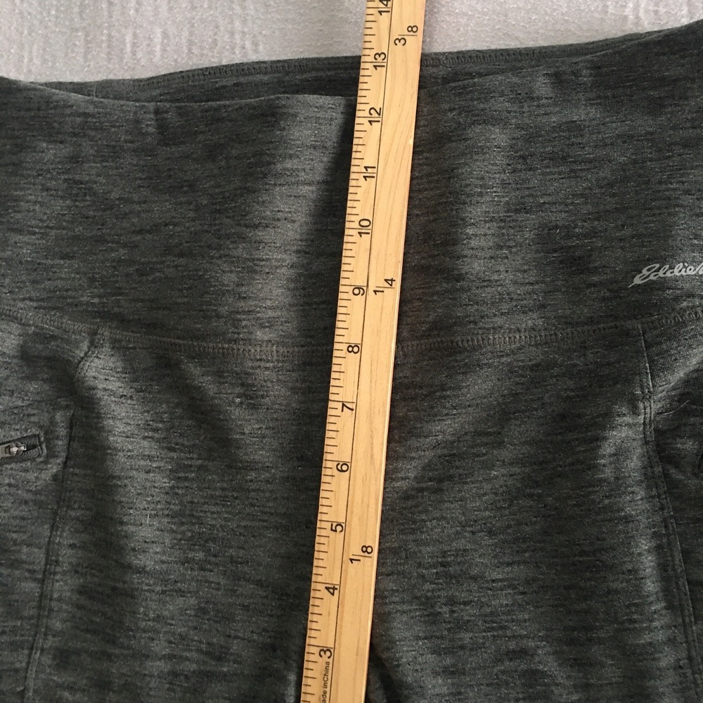 Eddie Bauer Womens Trail Tight Leggings Size M Olive High Rise Zipper Pockets - Picture 8 of 16